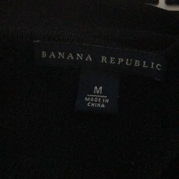 Banana Republic Black Long Sleeve Silk Sweater M - Picture 3 of 4